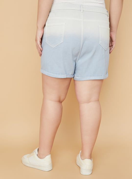 Women Ombre Denim Shorts