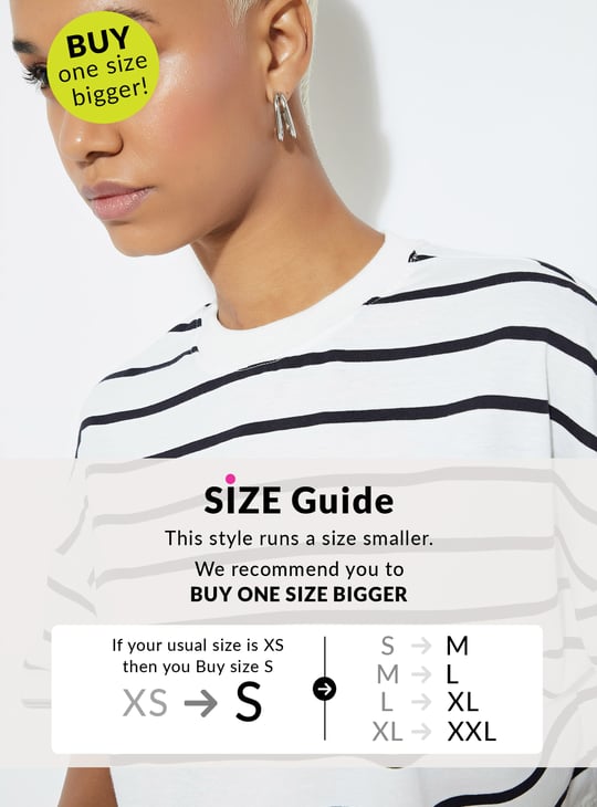 URB_N Women Boxy Fit Striped T-shirt