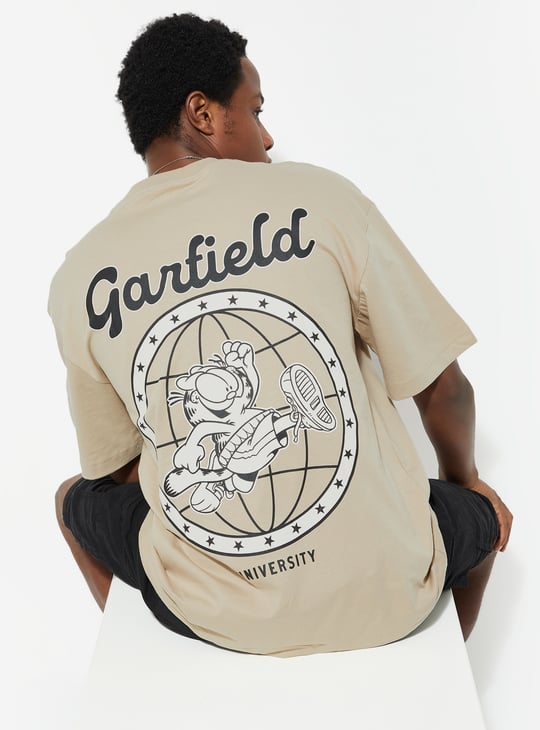 URB_N Men Oversized Garfield Printed T-shirt