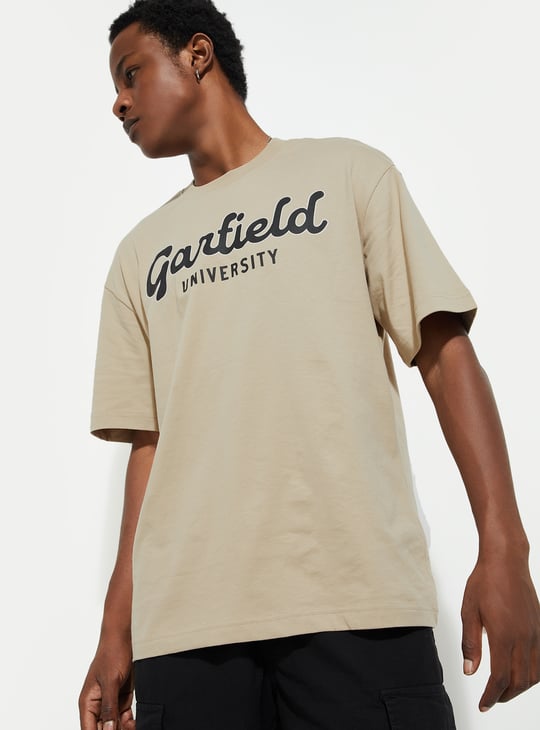 URB_N Men Oversized Garfield Printed T-shirt