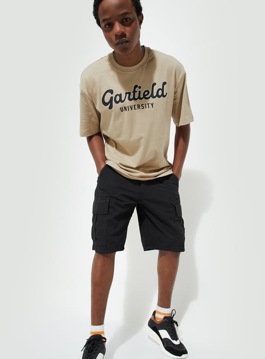URB_N Men Oversized Garfield Printed T-shirt