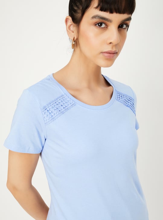 Women Lace Detail T-shirt