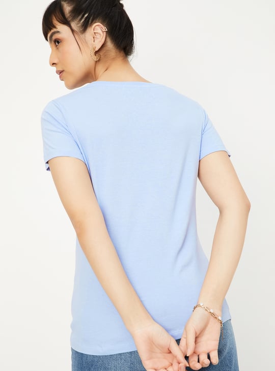 Women Lace Detail T-shirt