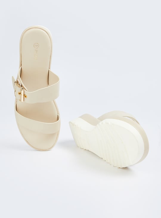 Women Solid Double Strap Sandals