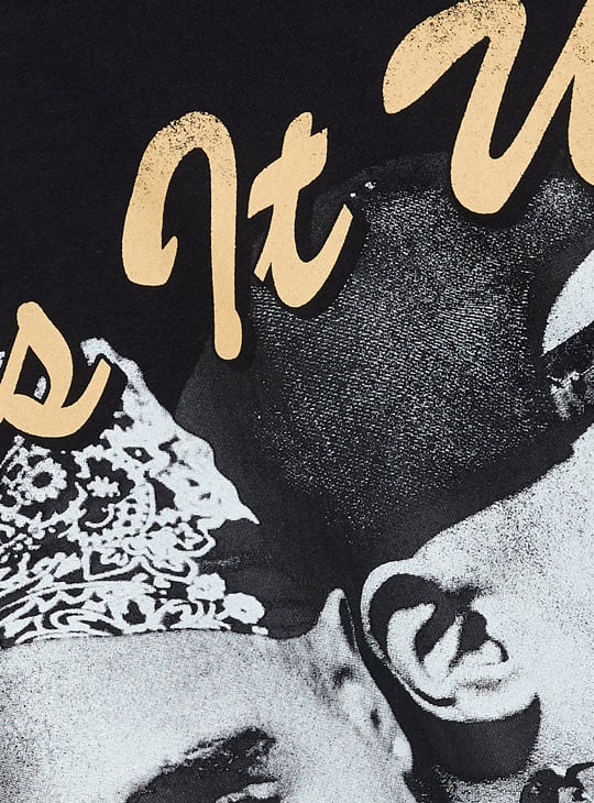 URB_N Men Oversized Tupac Back Printed T-shirt