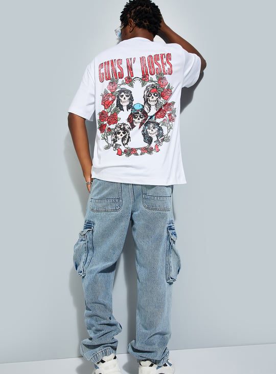 URB_N Men Oversized Back Printed T-shirt