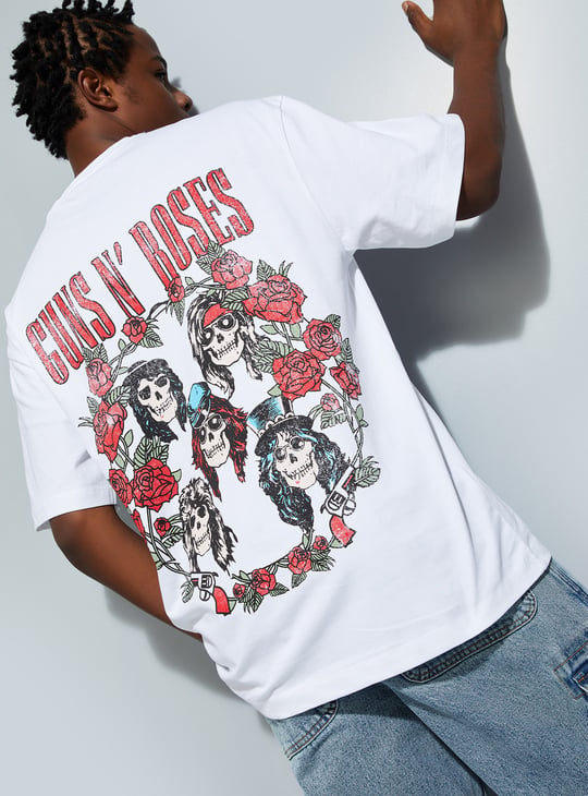 URB_N Men Oversized Back Printed T-shirt