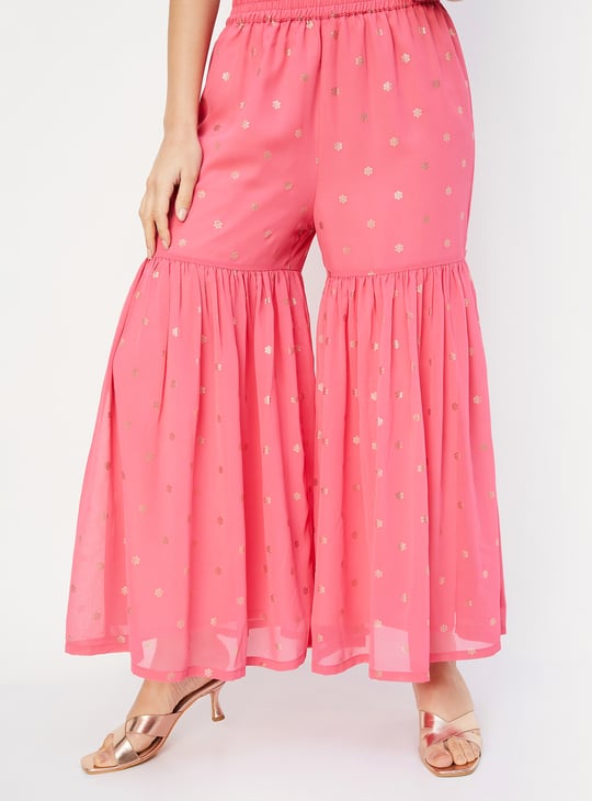 Women Embroidered Flared Kurta Set