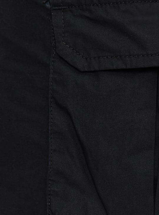 Boys Solid Cargo Shorts