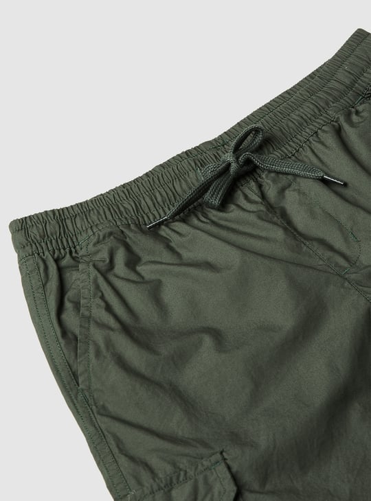 Boys Solid Cargo Shorts