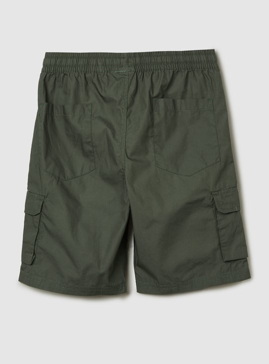 Boys Solid Cargo Shorts