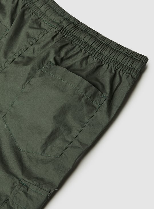 Boys Solid Cargo Shorts