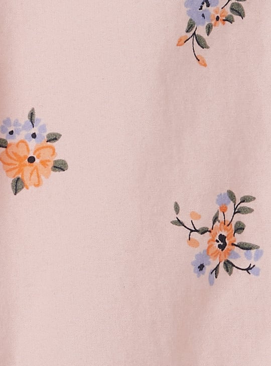 Girls Printed Paperbag Waist Trousers