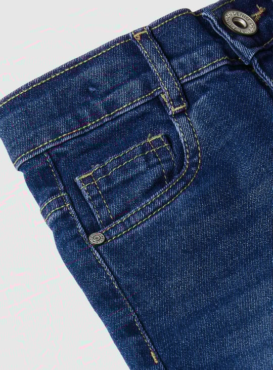 Boys Regular Fit Washed Jeans