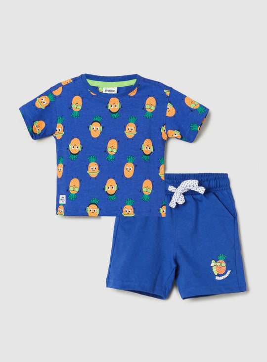 Boys Printed Shorts Set