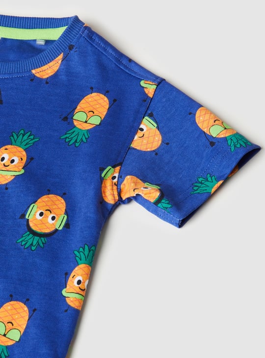 Boys Printed Shorts Set