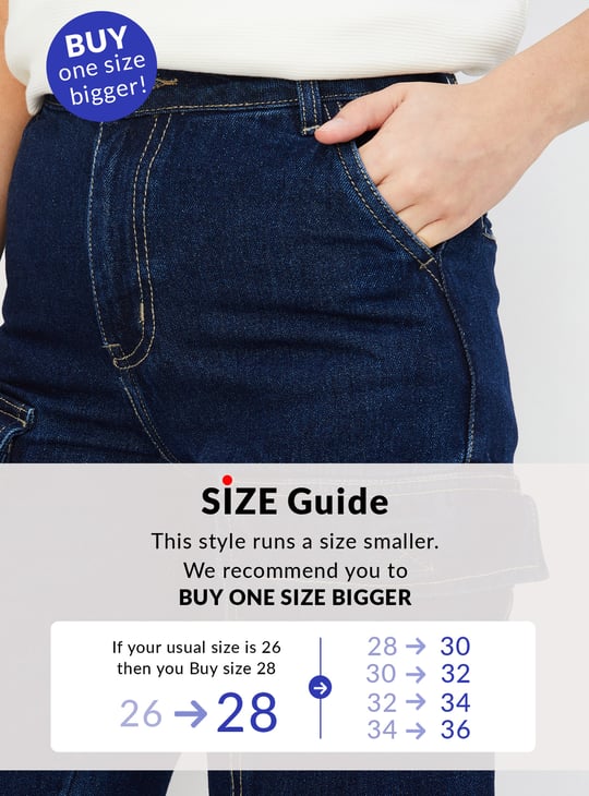 Women Solid Denim Capris with Cargo Pockets