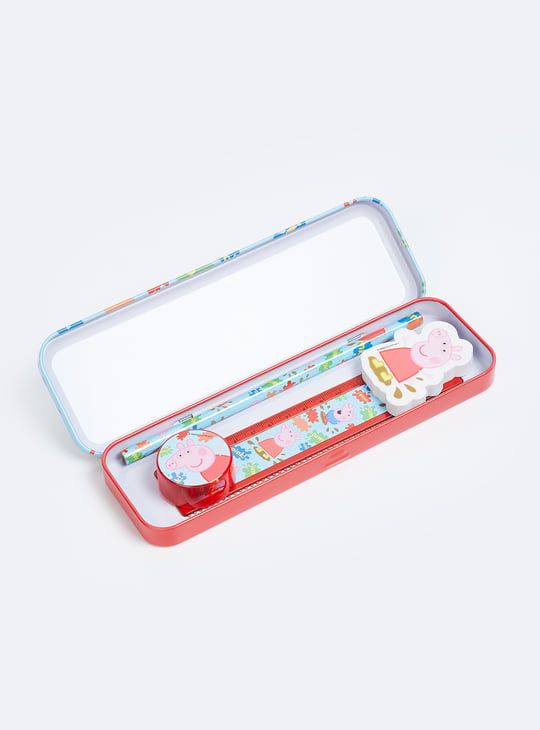 Kids Peppa Pig Printed Pencil Box Gift Set