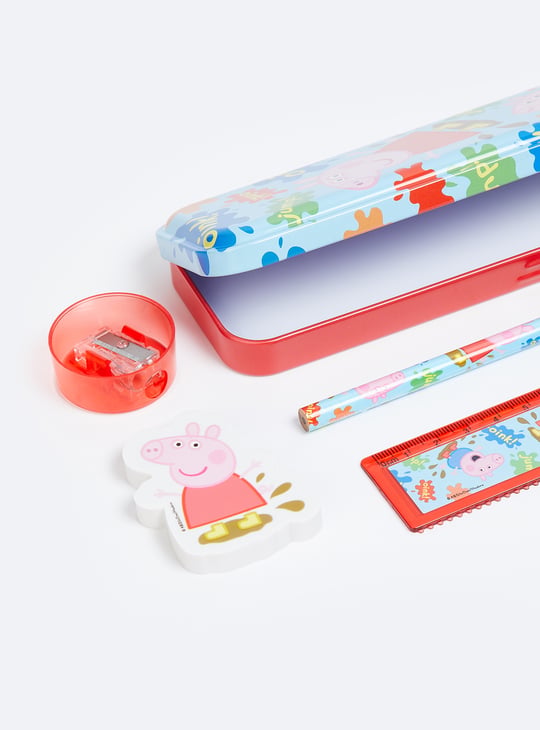 Kids Peppa Pig Printed Pencil Box Gift Set