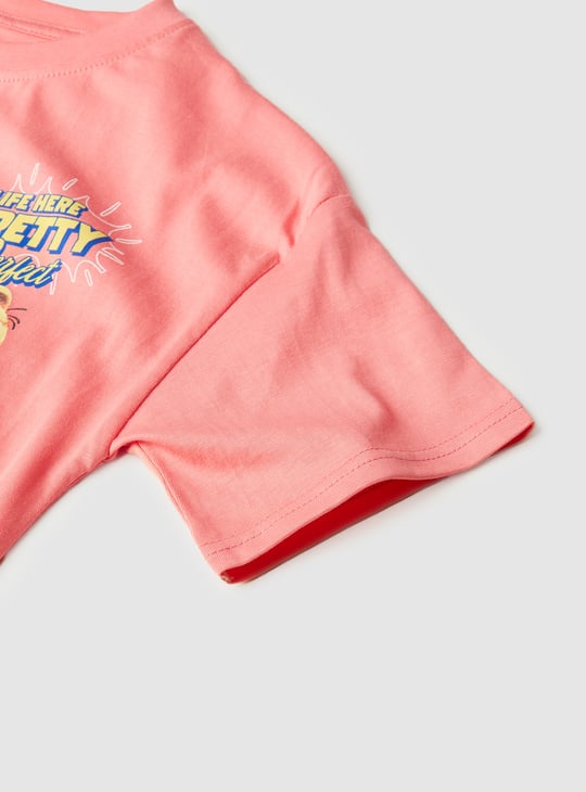 Boys Garfield Print Oversized T-shirt