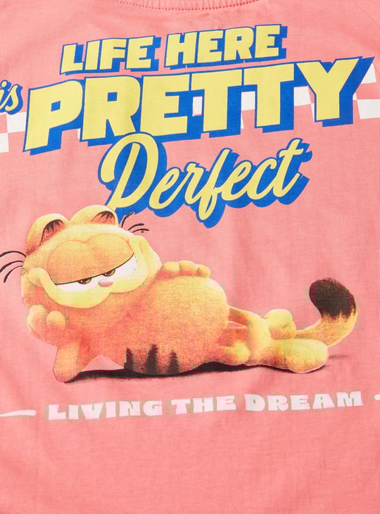 Boys Garfield Print Oversized T-shirt