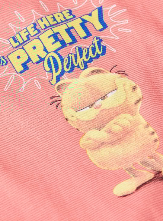 Boys Garfield Print Oversized T-shirt