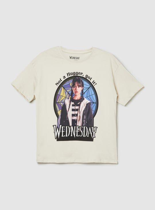 Girls Wednesday Printed T-shirt
