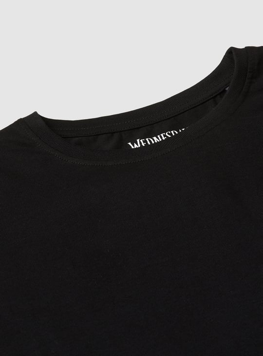 Girls Oversized Wednesday Printed T-shirt