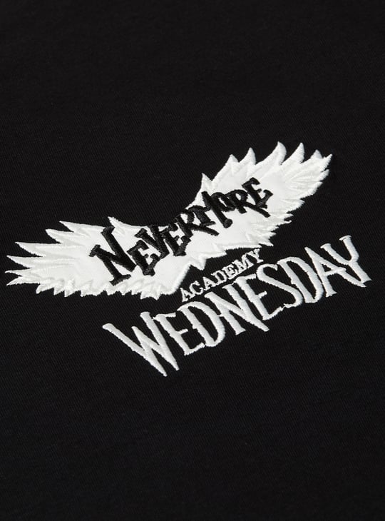 Girls Oversized Wednesday Printed T-shirt
