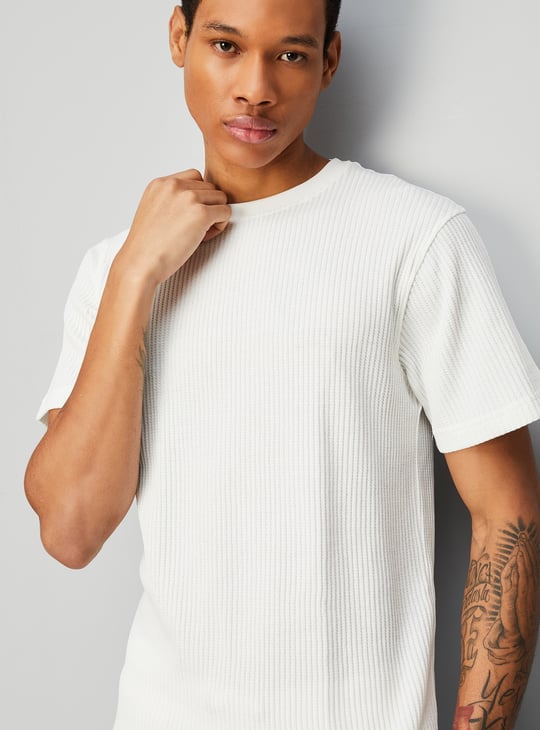 LIFEMANIA LM SERIES S/S TEE（WHITE） M LIFEMANIA LM SERIES S/S TEE（WHITE） M Men Knitted Lounge T-shirt