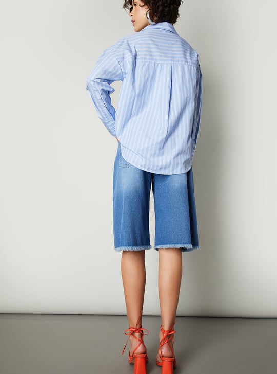 Women Oversized Striped Shirt