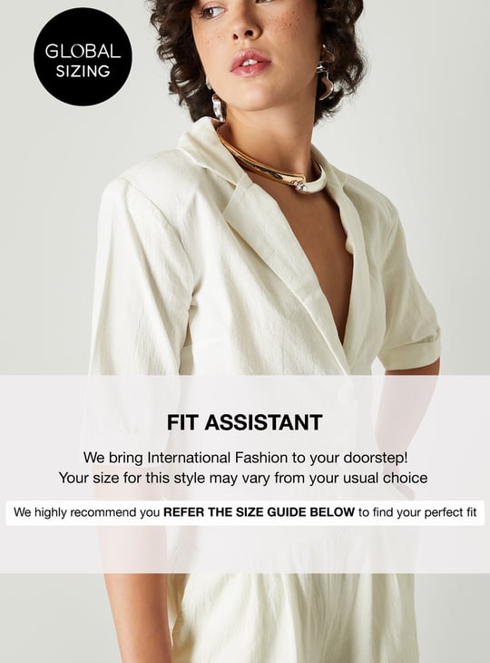 Women Solid Lapel Collar Cropped Top