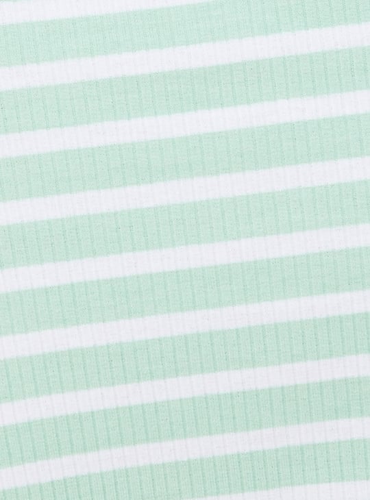 Women Striped Ribbed T-shirt