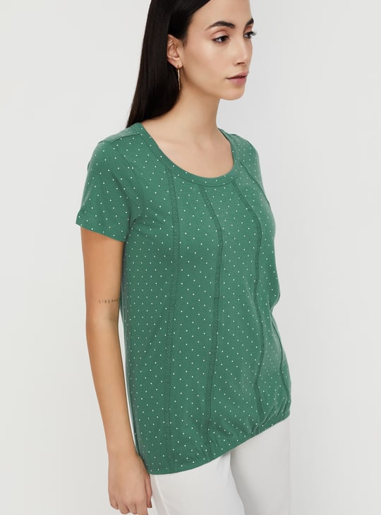 Women Polka Dot Printed T-shirt