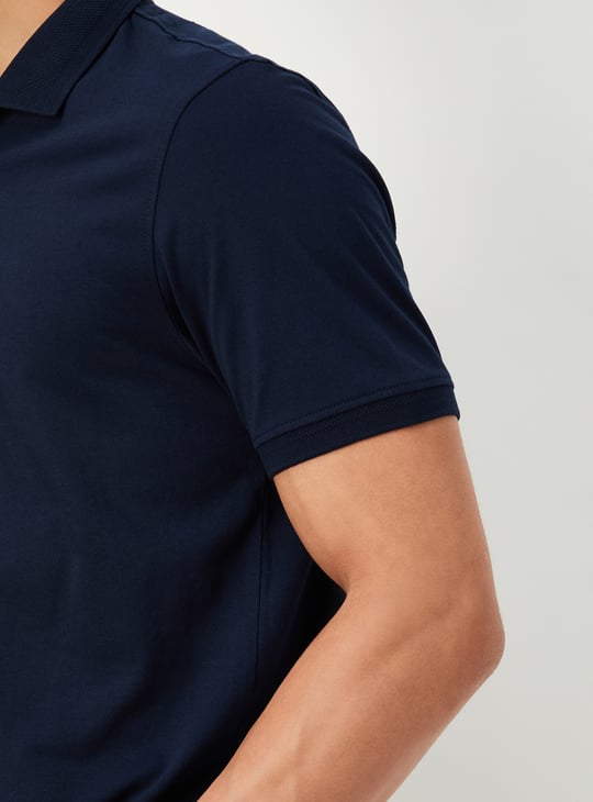 Men Regular Fit Solid Polo T-shirt