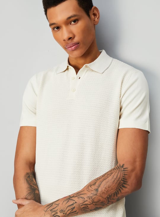 Men Knitted Polo T-shirt