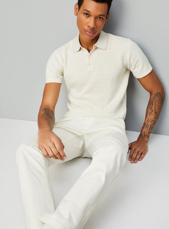 Men Knitted Polo T-shirt