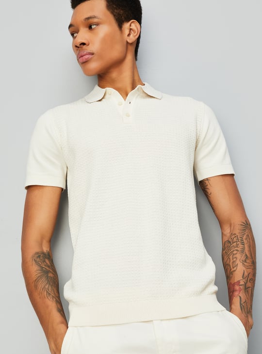 Men Knitted Polo T-shirt