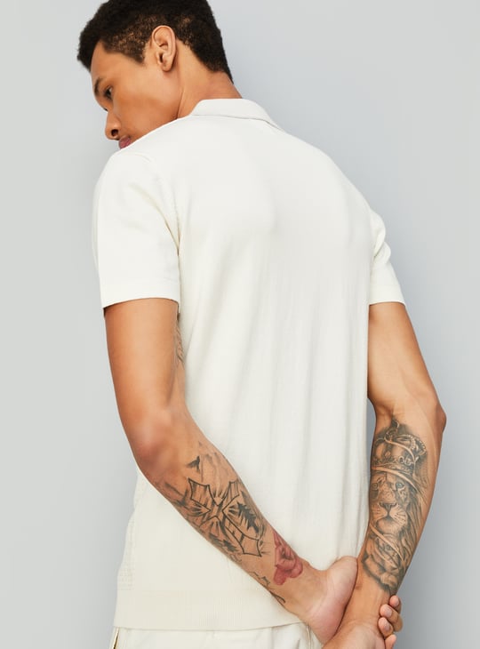 Men Knitted Polo T-shirt