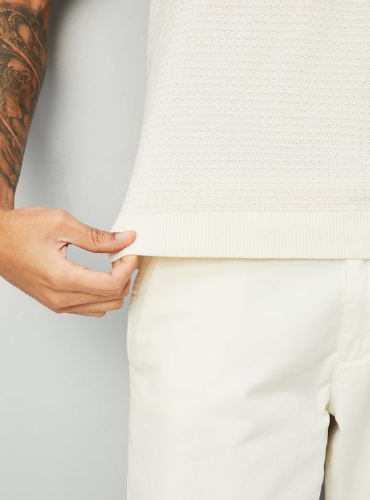 Men Knitted Polo T-shirt