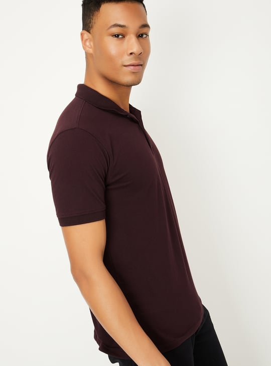 Men Slim Fit Solid Polo T-shirt