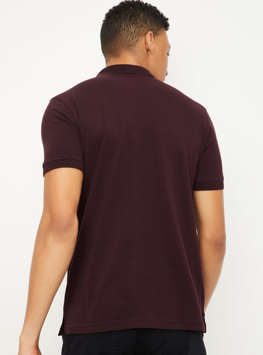 Men Slim Fit Solid Polo T-shirt