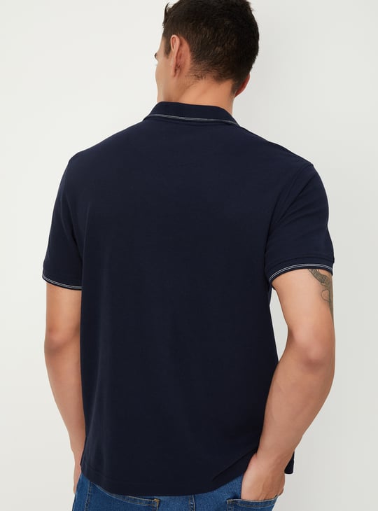 Men Solid Regular Fit Polo T-shirt