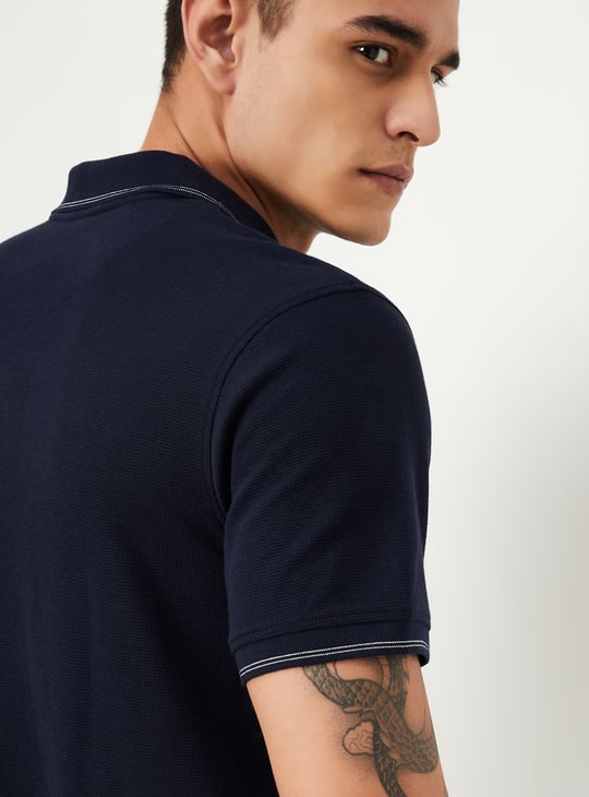 Men Solid Regular Fit Polo T-shirt