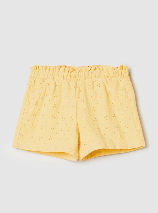 Girls Schiffli Casual Shorts