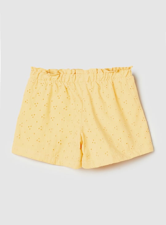 Girls Schiffli Casual Shorts