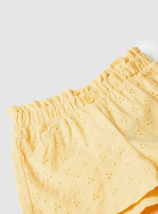 Girls Schiffli Casual Shorts