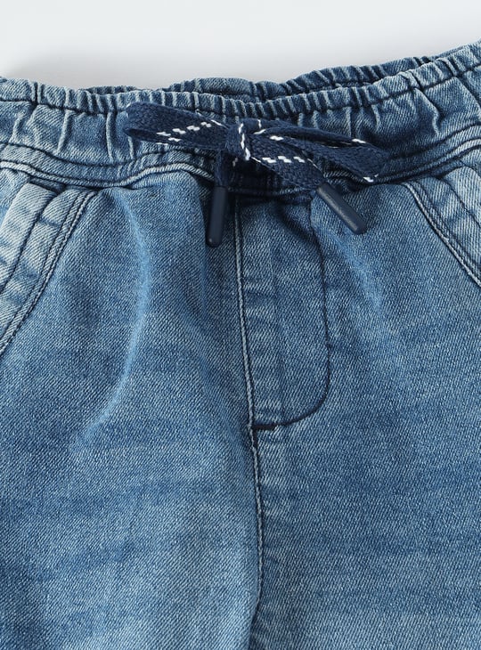 Boys Relaxed Fit Denim Cargo Joggers