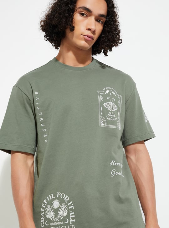URB_N Men Graphic Printed Oversized T-shirt