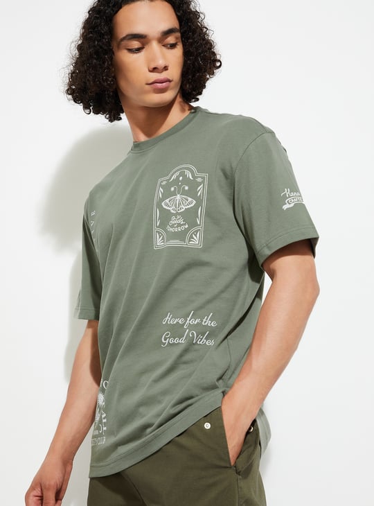 URB_N Men Graphic Printed Oversized T-shirt